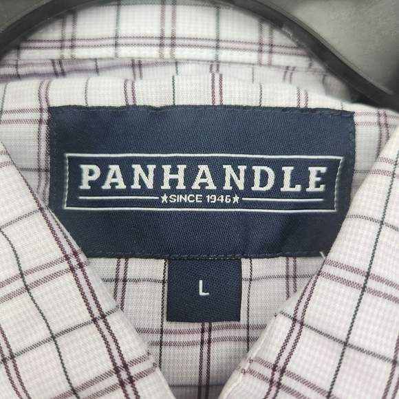 Panhandle Men's Plaid Print Short Sleeve Pearl Snap Western Shirt. Size Large. N - Picture 8 of 8